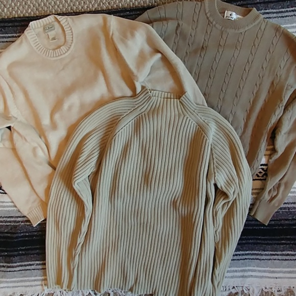 L/XL vintage 100% cotton sweater bundle